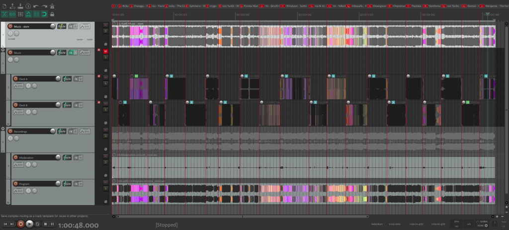 Screenshot showing episode 6 (Assembly 2019) in REAPER.